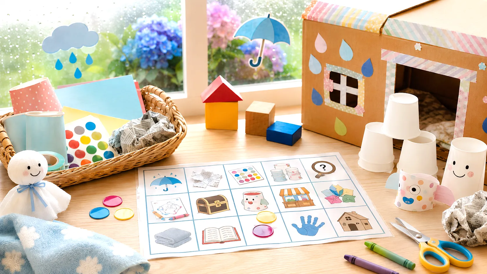 Rainy-Day Indoor Play for Kids: Free Bingo Printable