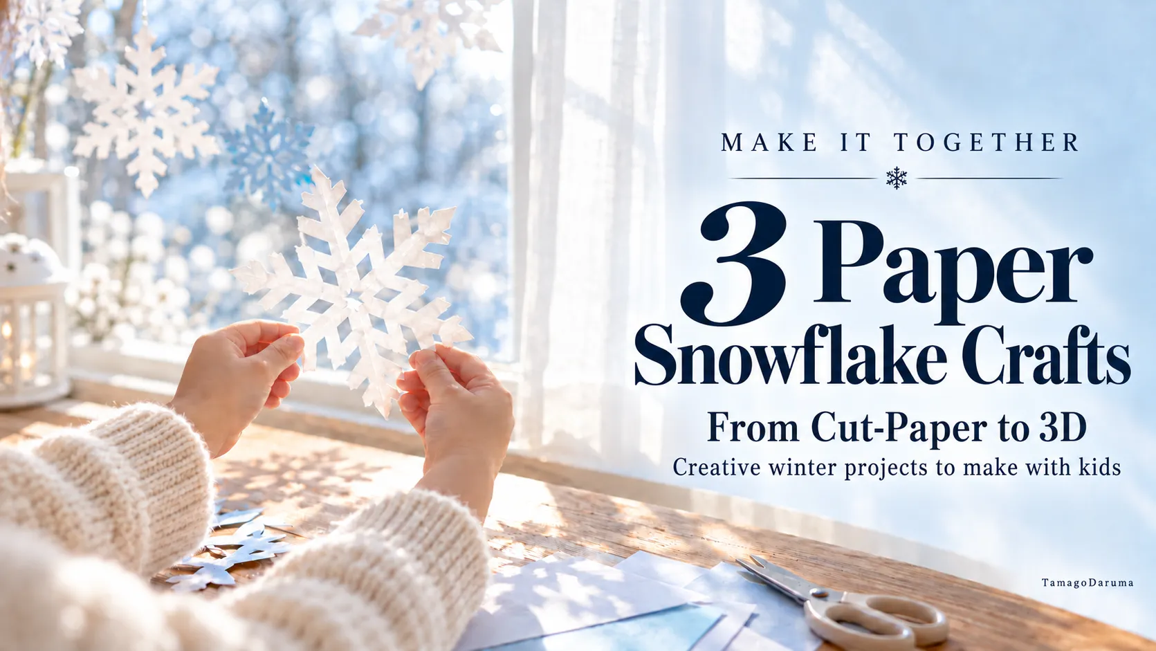 3 Paper Snowflake Crafts with Kids: From Cut-Paper to 3D